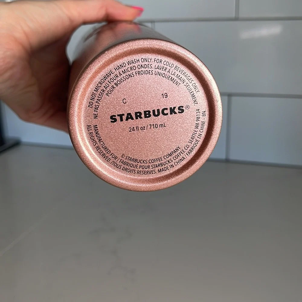 📦 MOVING SALE 📦 Starbucks Ombré Rose Gold Glitter Gradient Tumbler - Picture 7 of 8